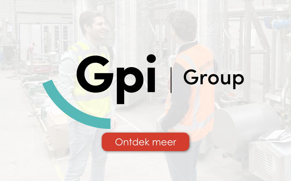 Banner met logo GPI Group en twee engineers op de achtergrond - Stratt+ 02