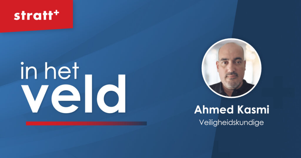 Stratt+ in het Veld Interview - Veiligheidskunde in de Energie - pasfoto en blauwe banner